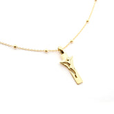 GETSEMANI DOR - collar cruz dorada 14x31mm